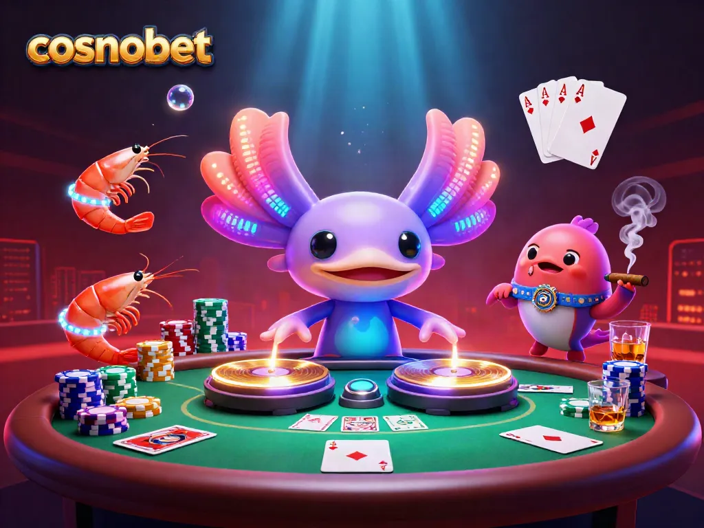 Experience exciting gameplay at cosmobet with vibrant casino elements and engaging characters in this unique illustration.