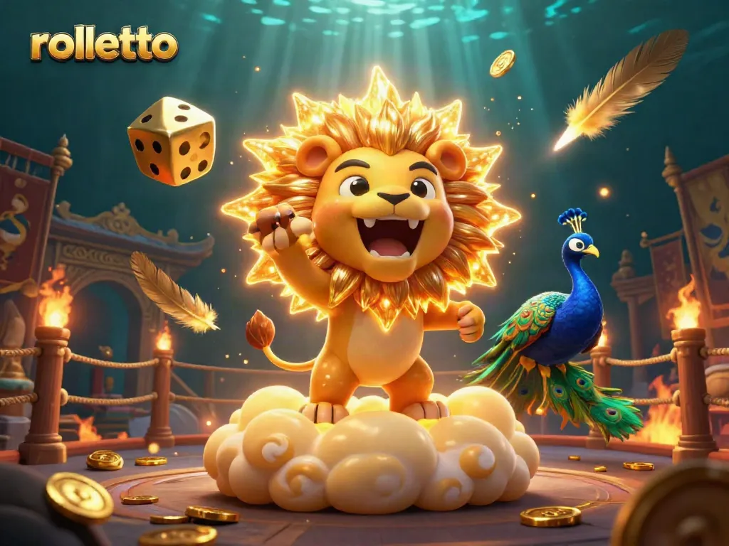 Experience the thrill of rolletto as a roaring lion triumphs in the ultimate gaming arena.