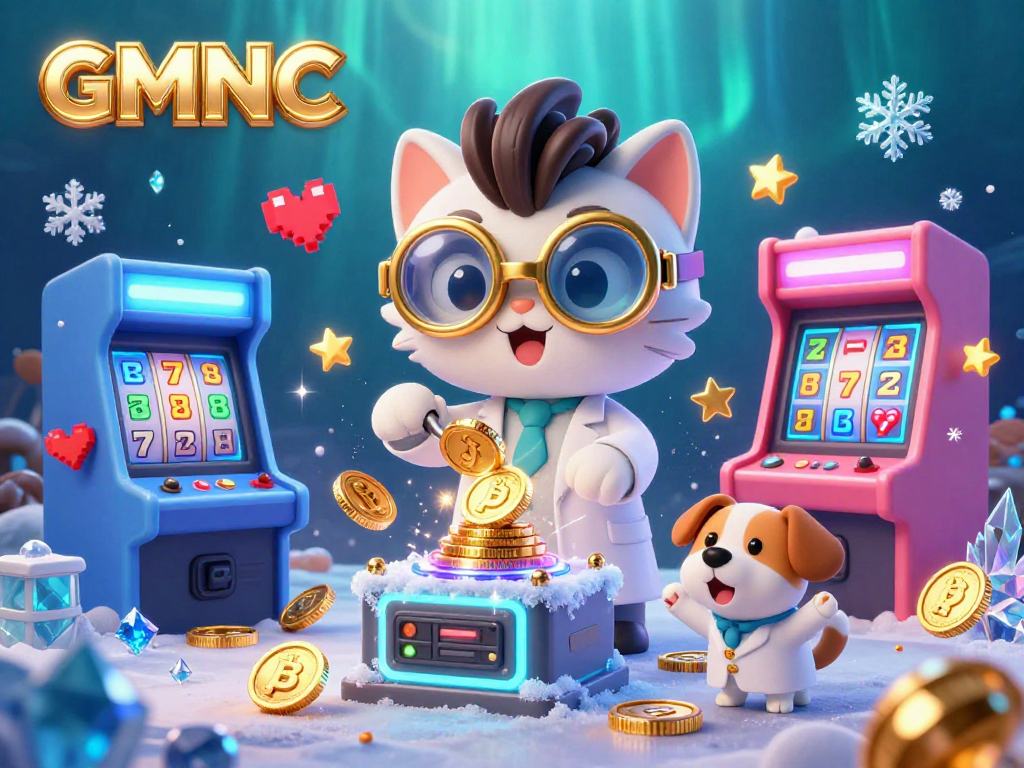 Experience thrilling casino action with GMNC as a mad scientist cat brews gold coin magic.