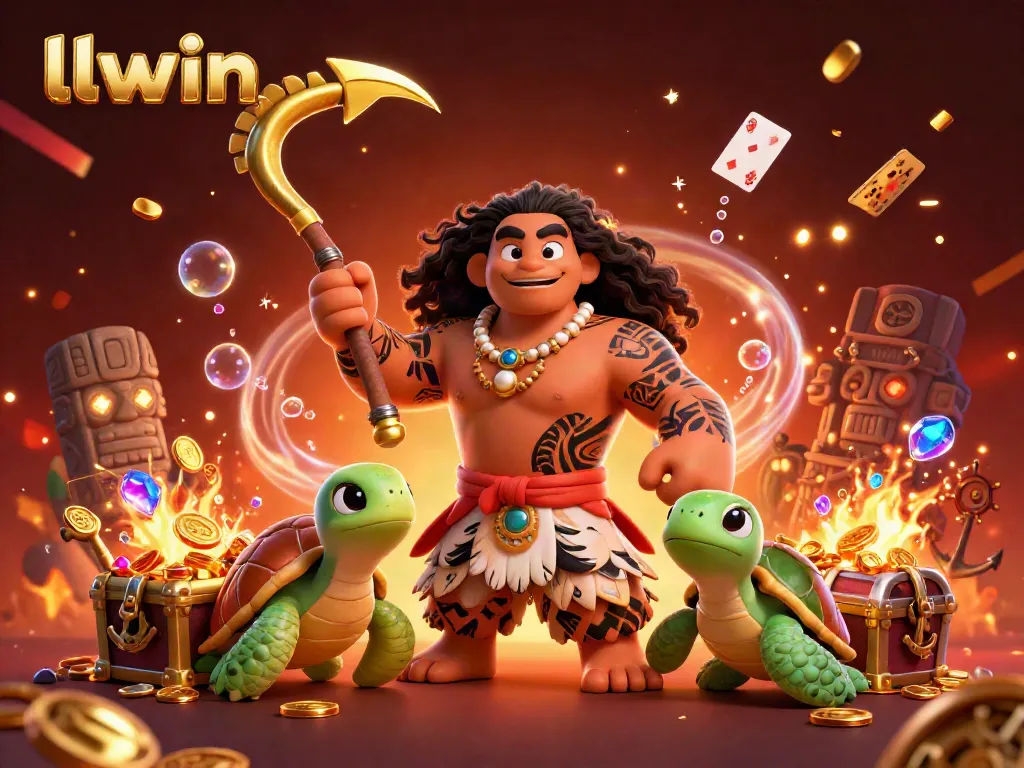 Experience thrilling jackpots with llwin's colorful characters in a vibrant casino scene.