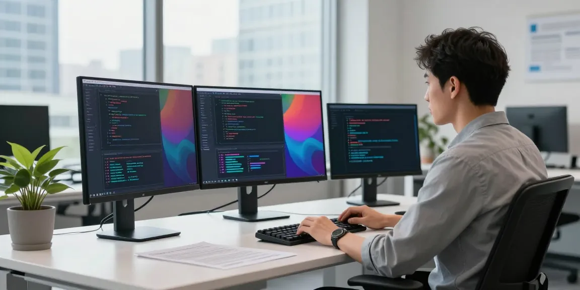 Developer using instant indexing tools in a modern digital workspace